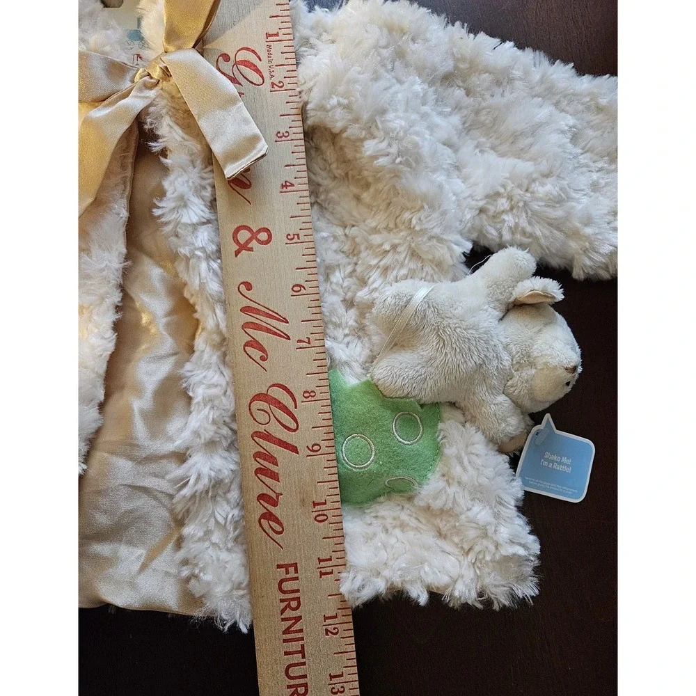 GUND‎ Baby Teddy Bear Plush Coat Jacket 3–12 Months Ivory Hooded Rattle NWT